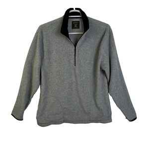 Polar Fleece Quarter Zip Jacket Men XL Gray Old Navy Classic Outdoors Work